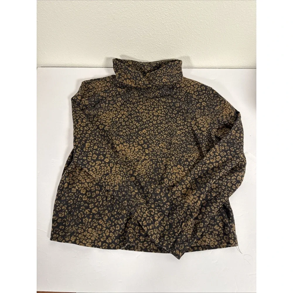 Free People Cropped Turtle‎ Neck Cotton L/S Top XS D2